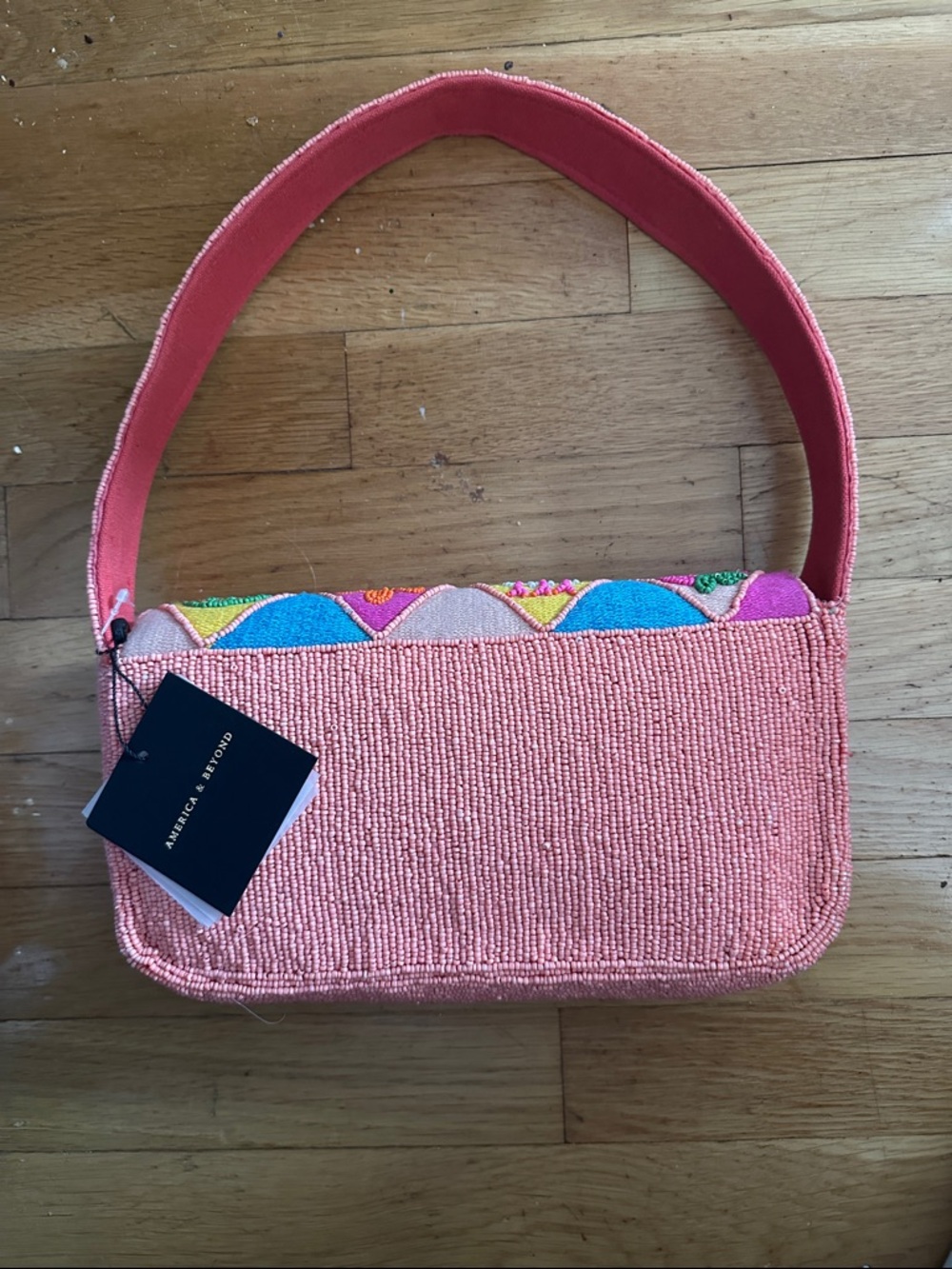 Beaded Fruit Patchwork Shoulder Bag by America & Beyond - Picture 2 of 8